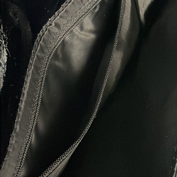 LikeNew Giannini Black Faux Patent Leather Clutch Purse Chain Embellished - Picture 8 of 11